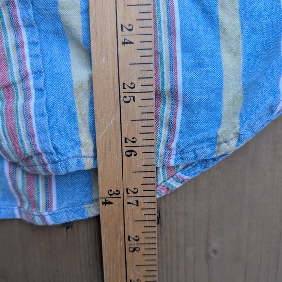 Polo by Ralph Lauren Button-Up Shirt Men's L Blue Striped Collared Casual Cotton - Picture 7 of 8